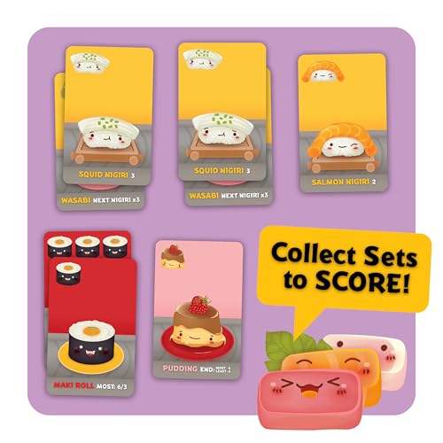 Gamewright Sushi Go, the Pick and Pass Card Game, Multi-colored