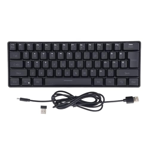 Semme 3 Mode Silent RGB Backlight Keyboard Wired Compatibility for Laptop Phone Tablet Gaming and Office Use (Black) - color: Black