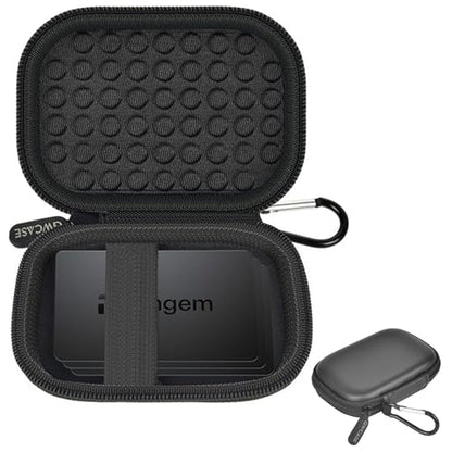 GWCASE Hard Case for Tangem Crypto Wallet 2-3 Cards, Carabiner, Black | EVA Hard Shell with Scratch-proof Lining; Elastic Band; Carabiner for EDC;Dustproof, Dplash-resistant;Box Only - color: Black