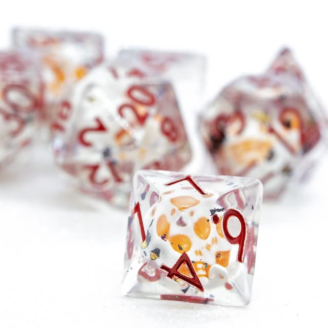 Sage's Portal Familiars and Reagents Resin DND Dice Set Polyhedral Dice Set for Dungeons and Dragons RPG Tabletop TTRPG (Animated Skull) - color: Animated Skull