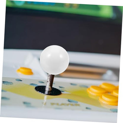 VICASKY Plastic Ball Head Rocker Joystick Handle Game Stick Ball Head Replacement for Arcade Kit - color: White