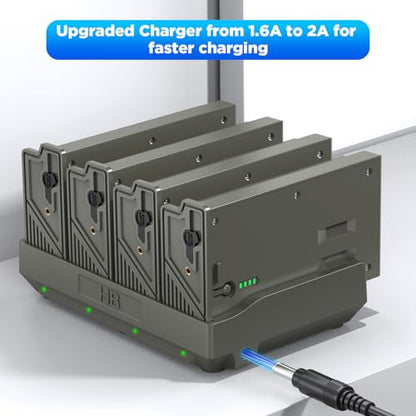 Reveal Lithium Battery Charger 4 Port Charger Compatible with Reveal Hunting Trail Camera Upgrade Charging Speed 5V/2A Input Output - size: 1 charger only