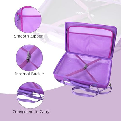 Tourmate Hard Storage Case for BOIFUN/YOTON/POFOTO/PJGCWB/WONNIE 17.5" Portable DVD Player，14'' 15.5" 15.7" 16.9" With Fixed Spring Rope EVA Box (Only Case)(Purple) - color: Purple