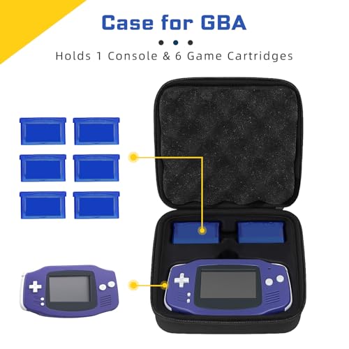 Case for Gameboy Advance, Accessories for GBA, Hard Storage Portable Bag for GBA - Holds 6 Games