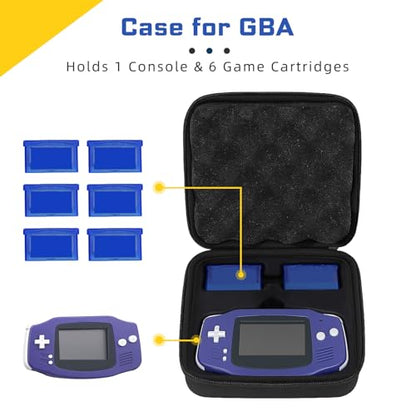 Case for Gameboy Advance, Accessories for GBA, Hard Storage Portable Bag for GBA - Holds 6 Games