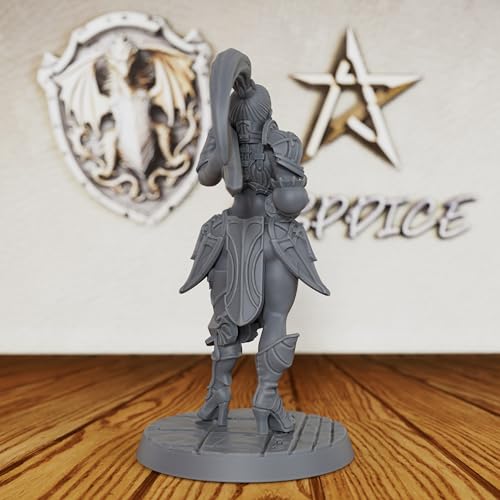 Heroic Scale Unpainted Fantasy Minis - 32mm Professional Miniature Game Figure for Role Playing & TTRPG, Detailed Tabletop Gaming Miniatures for Dungeon Masters - 5.5cm Human Warrior (AS384)