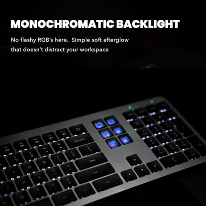 Wired Keyboard with Mini Control Deck (6 LCD Keys), up to 60 Programmable Actions, Silent Typing, Minimalist Backlighting, Additional Magnetic Stand, for Creatives, Designers, and Office Professionals