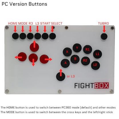 FightBox B3-PC All Button Leverless Arcade Fight Stick Game Controller Compatible With PC/PS3/Switch