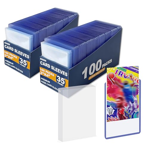400 Top Loaders for Cards for Baseball, Football, MTG Cards, Ultra-Clear Protectors for Trading Collectibles (200 Hard Sleeves+200 Soft Sleeves) - size: 200 Hard Sleeves+200 Soft Sleeves
