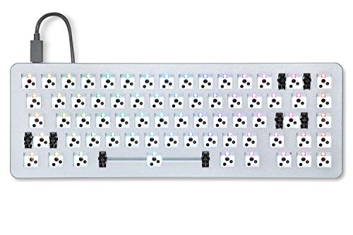 Drop ALT Mechanical Keyboard — 65% (67 Key) Gaming Keyboard, Hot-Swap Switches, Programmable Macros, RGB LED Backlighting, USB-C, Doubleshot PBT, Aluminum Frame (Barebones, Gray) - color: Space Gray, style: Barebones