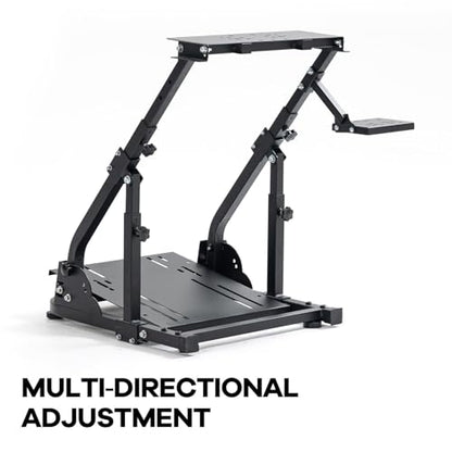 Anman Strengthen Stability Racing Wheel Stand fit for Logitech/Thrustmaster/PC/Fanatec G27,G29,G920,G923,T150,T248,T300,TMX,Upgrade Steering Shifter Mount Cockpit,Wheel Shifter Pedals NOT Included