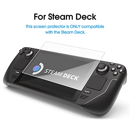 amFilm for Steam Deck/Steam Deck OLED Screen Protector 7.0" Tempered Glass | 3 Pack Designed for Stream Steam Deck Accessories 2021 & 2022/Steam Deck OLED 2023 2024