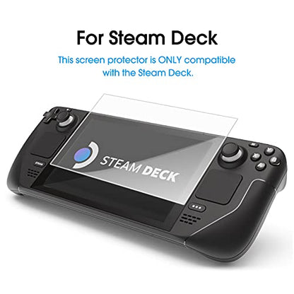 amFilm for Steam Deck/Steam Deck OLED Screen Protector 7.0" Tempered Glass | 3 Pack Designed for Stream Steam Deck Accessories 2021 & 2022/Steam Deck OLED 2023 2024