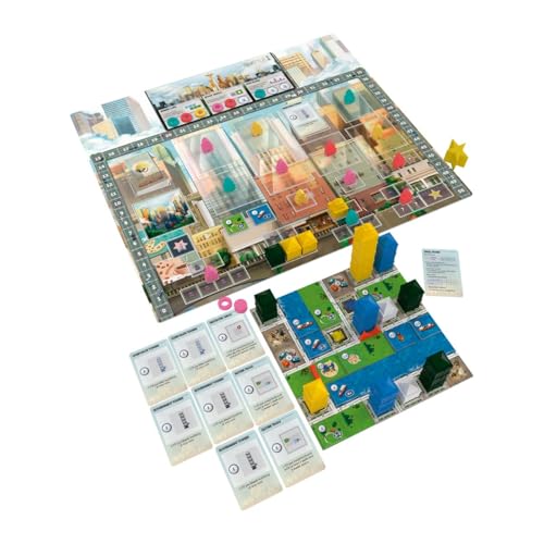 Devir - Cities USA Board Game, Modern City Building Strategy Game with Worker Placement for Adults & Kids, 2–4 Players, Ages 10+, 35 Playtime, (English Version) - color: City Usa