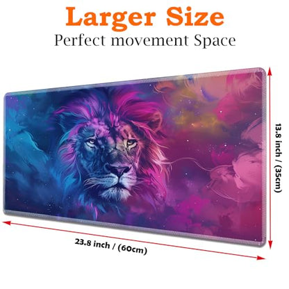 for MTG Playmat Non-Slip Rubber Play Mat with Storage Bag Combination, Ideal for Card Game Lovers TCG Play Mat, Blue and Purple Lion - color: Blue and Purple Lion