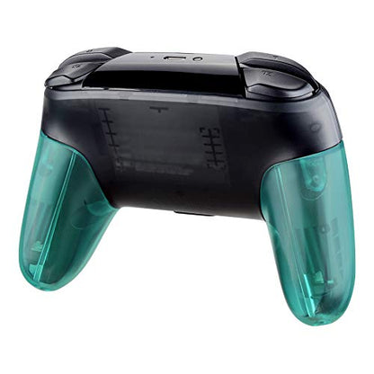 eXtremeRate Emerald Green Replacement Handle Grips for Nintendo Switch Pro Controller, DIY Hand Grip Shell for Nintendo Switch Pro - Controller NOT Included - color: Clear Emerald Green