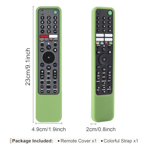 2 Pack Cover for Sony TV Remote RMF-TX600U RMF-TX500U RMF-TX500E RMF-TX600E | Protective Silicone Case for Sony RMF-TX621U RMF-TX520U Remote Control Waterproof, Anti-slip (Glow Green + Glow Blue) - color: Glow Green + Glow Blue