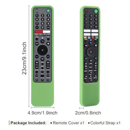 2 Pack Cover for Sony TV Remote RMF-TX600U RMF-TX500U RMF-TX500E RMF-TX600E | Protective Silicone Case for Sony RMF-TX621U RMF-TX520U Remote Control Waterproof, Anti-slip (Glow Green + Glow Blue) - color: Glow Green + Glow Blue