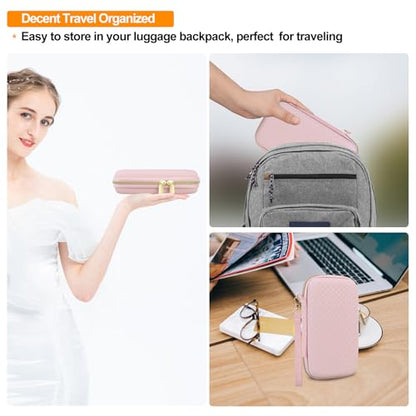 Elonbo Carrying Case for TaddToy/WELLST·G/Beijue/FAMILY POCKET/CCTU/X- JOYKIDS/GREENCREEK/Beico/KAVOYI/GuaiyeyeAP/TEBIYOU Handheld Game Console, Portable Electronic Gaming Player Bag, Pink - color: Pink