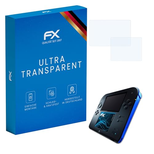 atFoliX Screen Protection Film compatible with Nintendo 2DS Screen Protector, ultra-clear FX Protective Film (Set of 3) - color: FX-Clear — Set of 3, size: 2DS