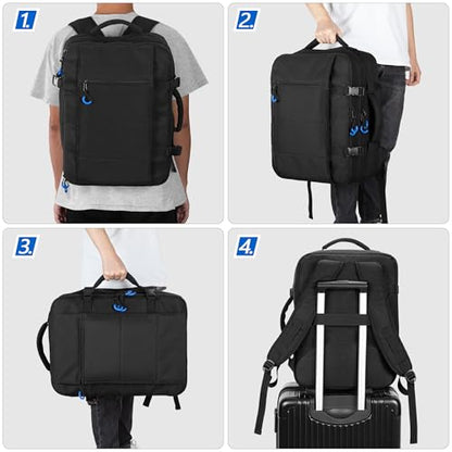 PGmoon Travel Backpack Compatible with PS5/PS5 Slim/PS5 Pro Console | Protective Carrying Case Bag for Controllers, 15.6" Laptop, Game Discs (Patent Design)