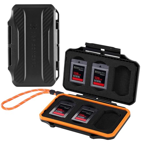 K&F CONCEPT 6 Slots XQD Cfexpress Type-B Card Holder, Water-Resistant | Memory Card Storage Carring Case, Shockproof Card Protection Box Organizer, PM03 - size: For 6 CF