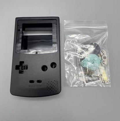 IPS Housing Shell Cover with Buttons Conuctive Pads Screws for Gameboy Color GBC Console (Black) - color: Black