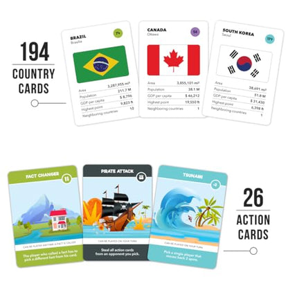 The World Game - Fun Geography Board Game - Educational Game for Kids & Adults - Cool Learning Gift Idea for Teenage Boys & Girls, 2-5 Players