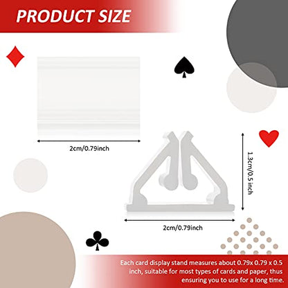 Maitys 30 Pieces Game Card Stands Plastic Card Stands DIY Board Stand for Party Favor (Transparent)