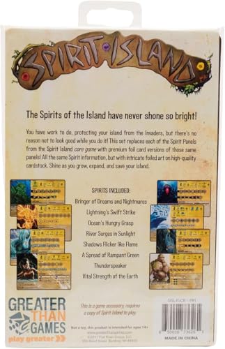 Greater Than Games | Spirit Island: Base Game - Foil Panels | Cooperative Strategy Board Game Accessory | Premium Component Upgrade - style: Foil Panels