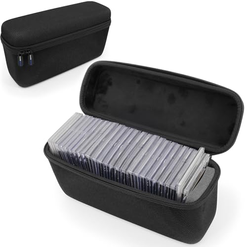CASEMATIX Graded Card Case – Fits 30+ PSA, BGS, CGC Slabs or 140+ Toploaders – Sports Trading Card Storage Box with Scratch-Resistant Dividers – Holds One Touch & Magnetic Card Holders