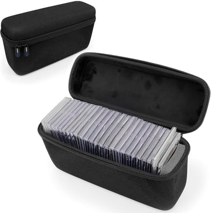 CASEMATIX Graded Card Case – Fits 30+ PSA, BGS, CGC Slabs or 140+ Toploaders – Sports Trading Card Storage Box with Scratch-Resistant Dividers – Holds One Touch & Magnetic Card Holders