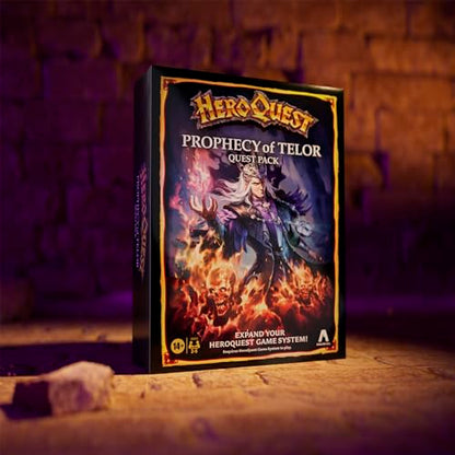 Hasbro Gaming Avalon Hill HeroQuest Prophecy of Telor Quest Pack, Requires HeroQuest Game System to Play, Dungeon Crawler Games, Ages 14+, 2-5 Players, Strategy Games