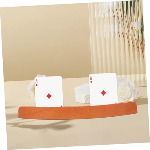 ABOOFAN Wooden Playing Card Holder Organizer Elegant Card Stand for Easy Access and Display Design for Game and Social Gatherings Card Storage