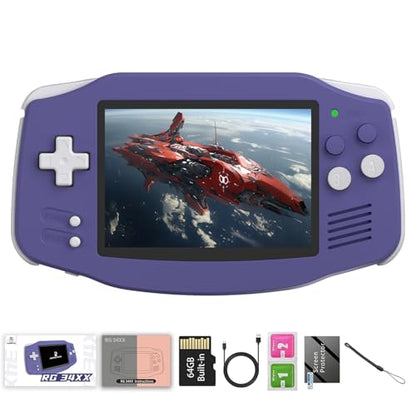 RG34XX Retro Handheld Game Consoles Classic Retro Gaming Console 64G Card Preloaded Games 5000+ rg34xx Portable Gaming Console Linux 64-bit 3500mAh Battery WiFi Bluetooth HD and TV Output Indigo - style: Indigo