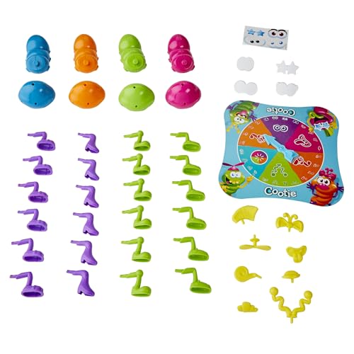 Hasbro Gaming Cootie Mixing and Matching Bug-Building Game | 2-4 Players | Easy Preschool Board Games | Easter Basket Gifts for Boys and Girls| Ages 3+
