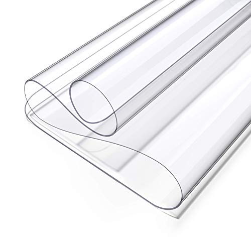 Clear Writing Desk Pad, 23.6’’x13.7” Heat Resistant Waterproof PVC Round Edge Durable Desk Protect Mat, Anti-Static Writing Mat Table Protector - size: 13.7" x 23.6"