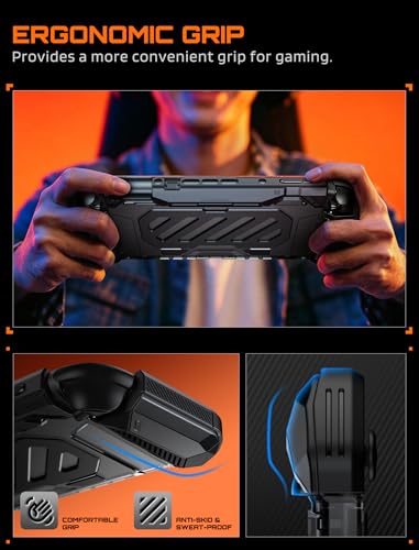 SUPCASE Dockable Case for Nintendo Switch 2, [Foldable Aluminum Alloy Stand] [Military-Grade Protection] [Exclusive Hinge Joy Con Quick Release] Case Shell Accessories Compatible with Switch 2, Black