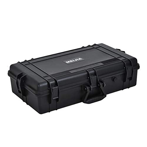 MEIJIA All Weather Waterproof Hard Camera Case,Hard Case with Customizable Fit Foam,Fit Use of Drones,Camera,Equipments,Pistols,Elegant Black (Black, 28.84"x16.92"X7.08") - size: 28.84"x16.92"X7.08"