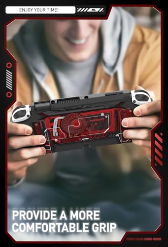 Mumba Dockable Case for Nintendo Switch OLED 2021, [Blade Series] TPU Grip Protective Cover Accessories Compatible with Nintendo Switch OLED 7 Inch and Joy-Con Controller (Red) - color: DarkRed