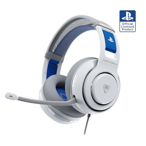 Turtle Beach Atlas 200 Wired Multiplatform Gaming Headset for PS5, PS4, PC | PlayStation Licensed, 50mm Drivers, 3D Audio, Flip-to-Mute Mic, Memory Foam Earpads, Floating Headband, Lightweight, White - color: White