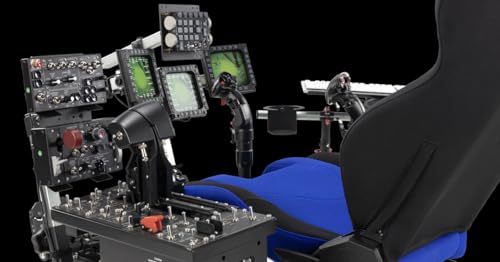 SimFab Modular Flight Simulator Cockpit For Combat Simulation. DCS Edition. Compatible With Thrustmaster Warthog, WinWing, VirPil, VKB And Alike Controls. Upgradable To General Aviation, Space Sim Or Sim Racing. (black seat) - color: black seat