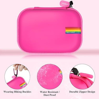Leayjeen Kids Camera Case Compatible with Seckton/GKTZ/OZMI/PROGRACE/Dylanto/Rindol/VATENIC/Nine Cube/hyleton and More Kid Digital Camera Toys Gifts and Accessories (Case Only) | Fits CIMELR/Seckton/OZMI Kids Toy Cameras and Children Digital Camera,Shockp