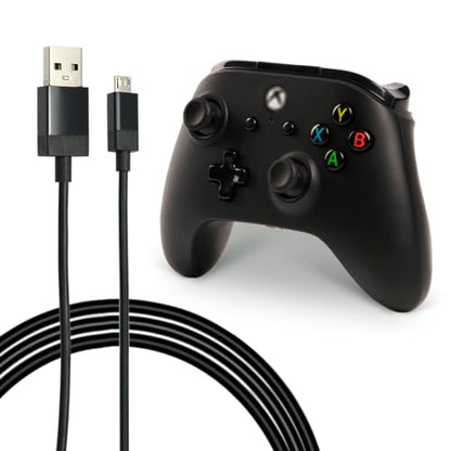 Charger Charging Cable for Xbox One Controller, Micro USB 2.0 Play Data Sync Cord for PlayStation 4, PS4 Slim/Pro Controller, Samsung Galaxy, Android Phone (2 Pack 10 Feet)