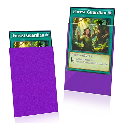 Purple MTG Card Sleeves 200 Pack Matte Trading Card Sleeves Sturdy Card Protector for Perfect Shuffling - Compatible with MTG, TCG and Sport，Game Cards - color: Purple, size: 200Pack Card Sleeves