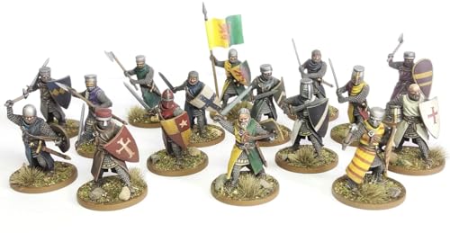 Wargames Atlantic, The Age of Chivalry, Foot Knights (1150-1320), 28MM Scale Miniatures