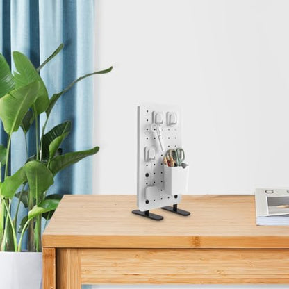 CHILDWEET Desktop Pegboard Stand Peg Board Desk Mount for Gaming Desk Accessories Clamp on Pegboard Organizer for Under Privacy Panel Office Wall Organizer 1 Pair