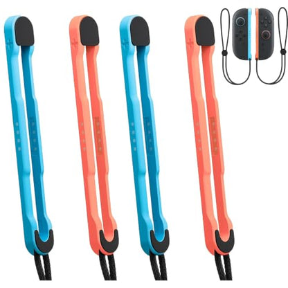 Arvytosty Magnetic Wrist Straps for Switch 2 Joy-Con, Adjustable Lanyard with SR/SL Buttons, Compatible with Switch 2 Mouse Mode, Replacement Wrist Strap Accessories (Blue&Red-4 Packs) - color: Blue&Red-4 Packs