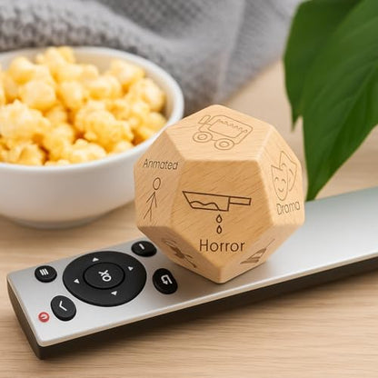 Movie Dice, 12-Sided Date Night Dice Game for Couples & Friends | Roll to pick a random movie genre for date nights; a fun gift for him, her, couples, birthdays, anniversaries & holidays. - style: Movie Genre Dice