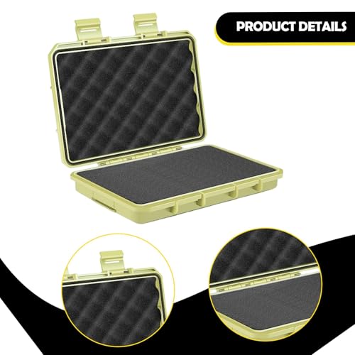 Hard Carrying Case for Small Precision Instruments, Waterproof PP Storage Box with Removable Foam Inserts, Beige L - color: Beige L